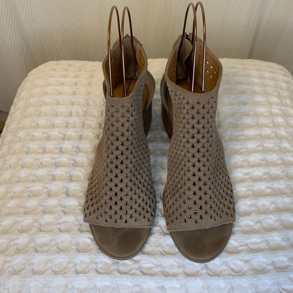 Lucky Brand Peep Toe Leather Boot - Picture 3 of 6